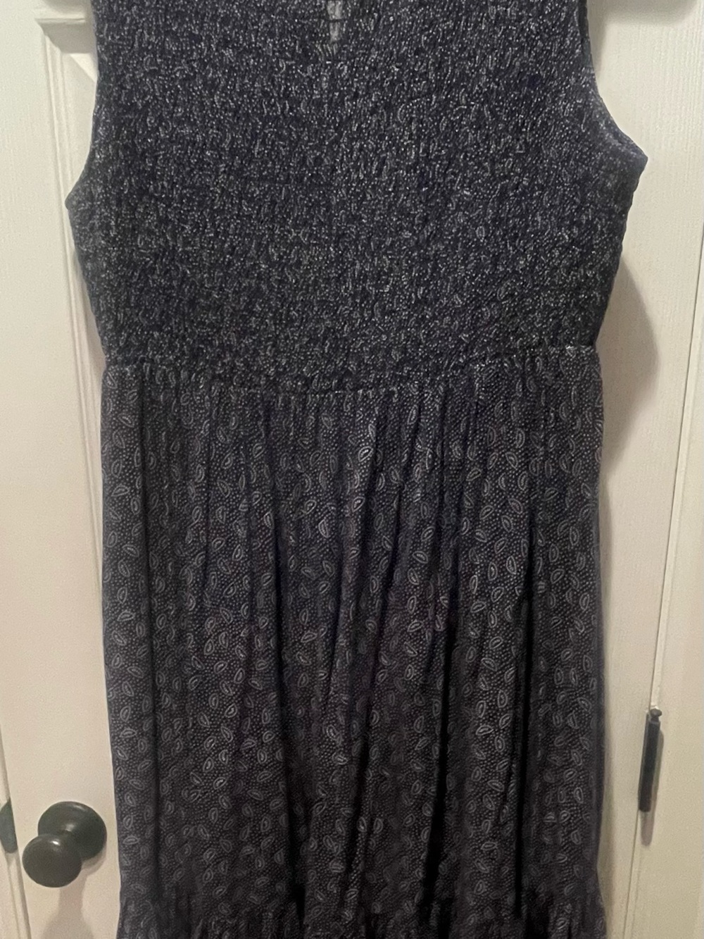 Treasure & Bond Sleeveless Smocked Midi Dress in Heathered Blue - Picture 8 of 8
